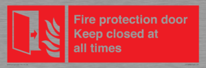 Fire protection door Keep closed at all times
